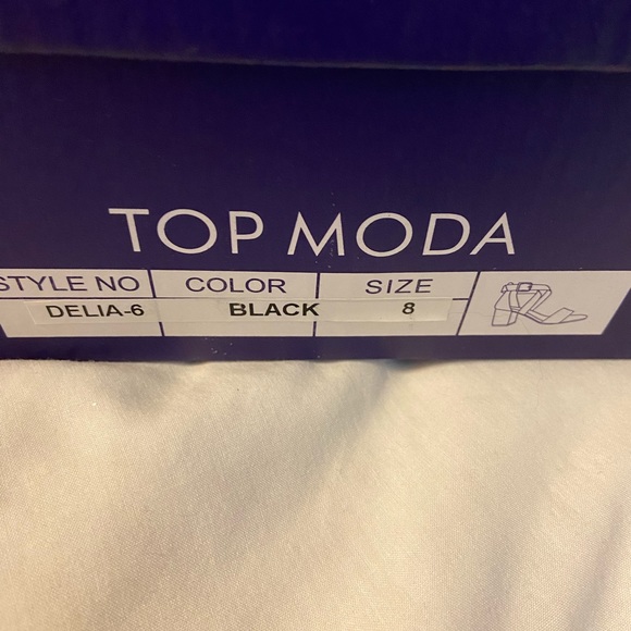 Women’s Top Moda Brand Black Dress Shoes, 8, NIB - Picture 3 of 4